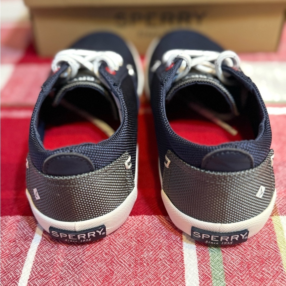Sperry Bodie Washable Blue Boys Shoes - Picture 3 of 5